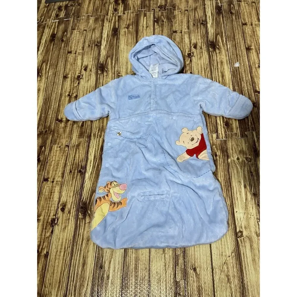 Wonderful World Of Disney Winnie The Pooh Sleepsack 3-6m Soft! Snap Up